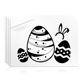 Pack of 4 ABS Plastic Plates, Plastic Plate Engraving, 30 x 20 cm 1.3 mm, Laser Blanks for Engraving, Engraving Plate for DIY Sign Craft Cutting (Black on White)