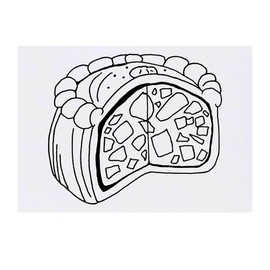 Azeeda 'Schweinefleischpastete-Wedge' Temporäres Tattoo - Hautfreundlicher & Ungiftiger Abziehbild · Wasserfest (TO00048446)