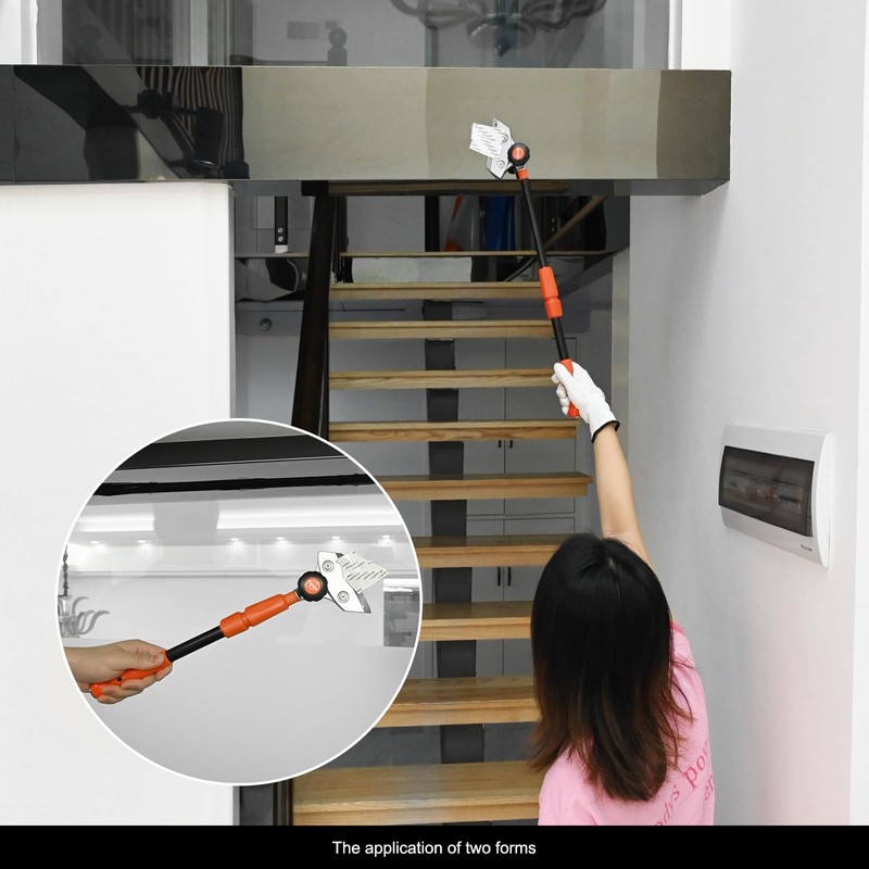 EHDIS Retractable Razor Blade Scraper Long Handle Heavy Duty Floor