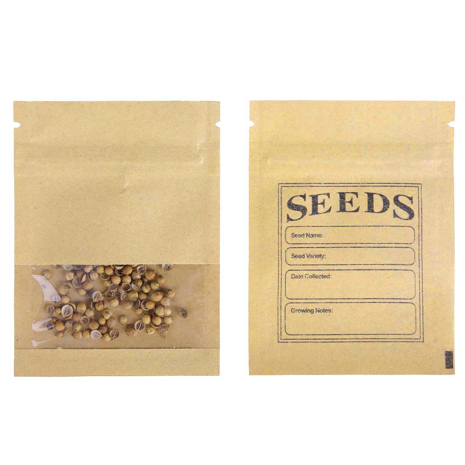 FERENLI 100 Pack Seed Envelopes Packets with Clear Window 2.7x3.7 inch ...