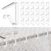 Neyauo 24pcs Table Cloth Holder Clips, Clear Tablecloth Clips for