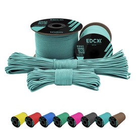 EdcX 2 mm Nylon Paracord 275 (15, 30, 50 and 100 m)– 100% Nylon rope, 3-Strand cord, Nylon cord 2 mm in Many Colours (Skylight, 30 m)