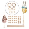 Trimits Macramé Starter Pack, Smooth Birch Wood, 39 Pieces, Natural
