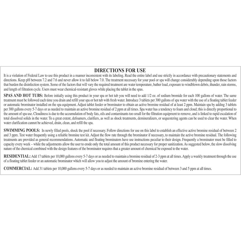 SpaChoice 472-3-3001A Bromine Tablets for Spa Hot Tub, 1.5-Pounds