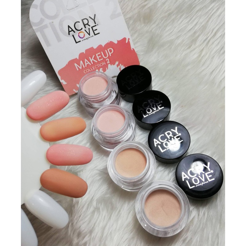 Acry Love Makeup Collection 4 Acrylic Powder Set, 4-Pack, Black