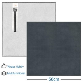 ComfortAce Protective Wrap, Anti-Scratch Lens Camera Wrapper Cloth, Travel Luggage Organiser, Magic Stick-it Wrapper Cloth, 58x58cm, Grey