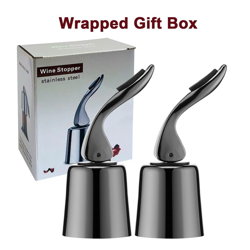 BETTFOR Wine Stoppers for Wine Bottles with Stainless Steel Vacuum