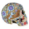 Ebros Totenkopf-Figur Dias De Los Muertos, Blumenschädel, Blumen- und Tierwelt,
