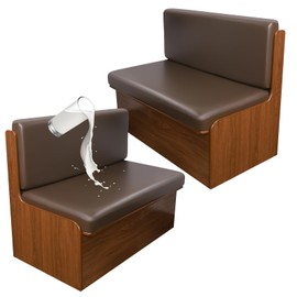 FUANGUI RV Dinette Cushion Covers, Waterproof PU Leather Stretch Camper Booth Seats Replacement RV Cushion Covers Washable Sofa Furniture Protector