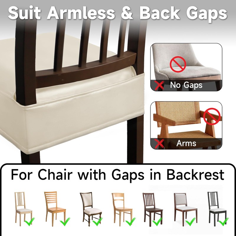 Leather Seat Covers Dining Chairs Waterproof Kitchen Chair Seat Covers