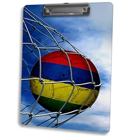 Vibrant Double-Sided Dry Erase Clipboard for Coaches, Teachers, and More - Flag of Mauritius (Mauritian) - Soccer Design