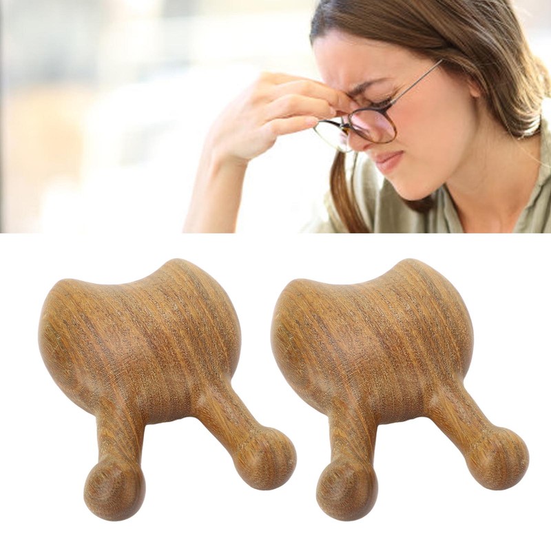 2pcs Nose Massage Tool Reduce Stress Calm Mood Sandalwood Nose