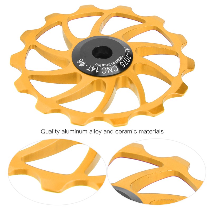 Cycling Bicycle Rear Pulley Bike Guide Roller Pulley Parts 14T