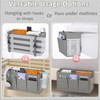 Edudif Dual-purpose Bedside Caddy Bedside Organizer, Bed Caddy with 6