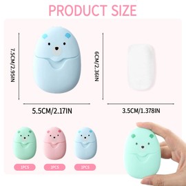 HotoPink 3 Pack Portable Travel Soap Sheets, Disposable Soap Flakes, Foaming Hand Washing Sheets Paper for Home Travel Indoor Outdoor Camping Hiking Essentials