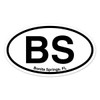 BS Bonita Springs Florida Oval Vinyl Car Bumper Window Sticker 3" x 2"