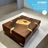 Thorness Elegant Black Wooden Playing Card Box with Brass Accents