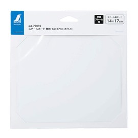 Shinwa Sokutei 79092 Steel Board, Plain, 5.5 x 6.7 inches (14 x 17 cm), White