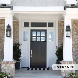 Darkaway Outdoor Wall Lights for House, Exterior Lighting Fixtures Wall Mount Outside Porch Lights Waterproof Black Outdoor Sconce Lights with Water Ripple Glass for Patio Garage Front Door