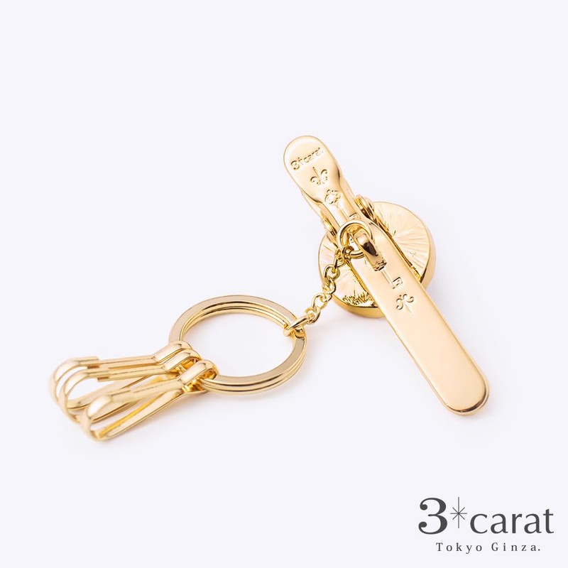 Three Karat Bag Key Clip, Nuance Shell, Key Clip, Women's,