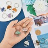 SUPERFINDINGS 36Pcs 9 Styles Tree of Life Keychain Natural Crystal
