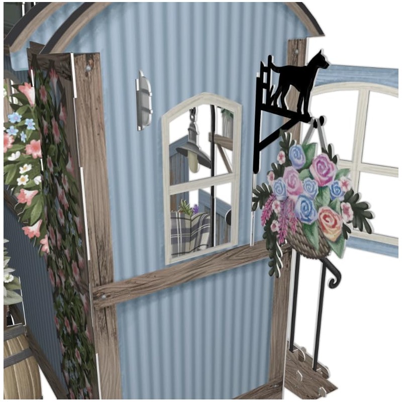 Paper D'Art 3D043 Betty Blue 3D Pop Up Card