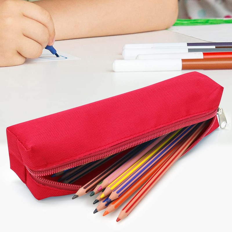 Waytex Small Rectangular Pencil Case Red 21 x 4 x