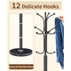 Modern Coat Rack Stand, Metal Freestanding Coat Rack with Natural
