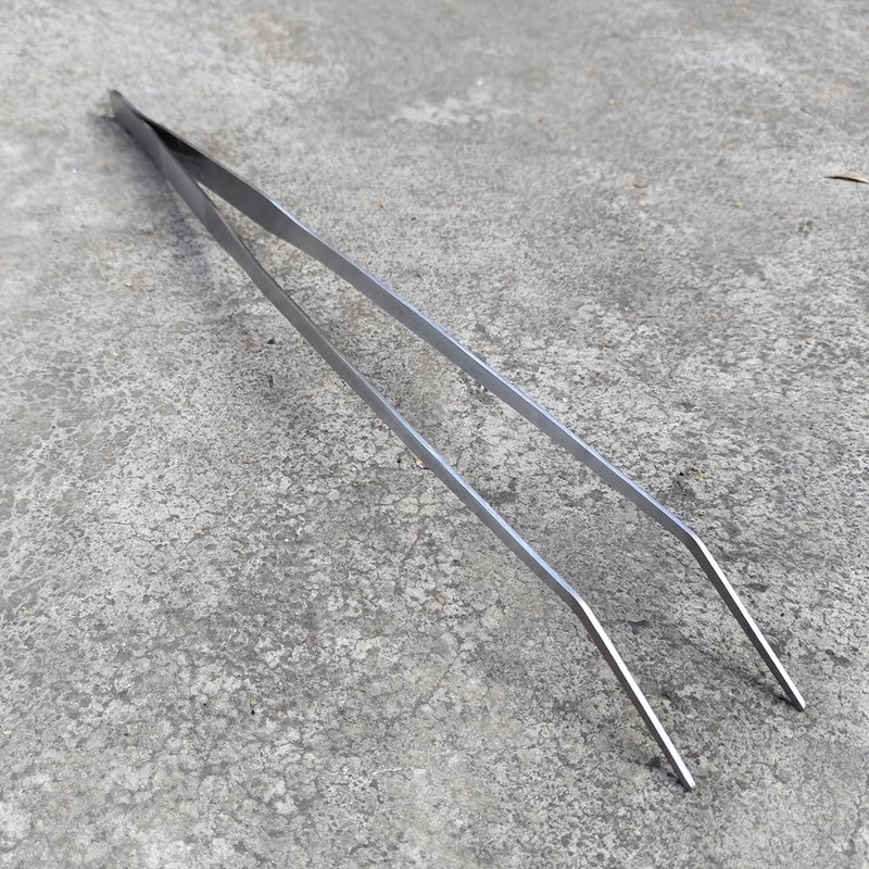 Extra Long 18.7 Inch Stainless Steel Tweezers Feeding Tongs (Longer