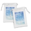 Ambesonne Blue Fabric Pouch Set of 2, Open Blue Skies