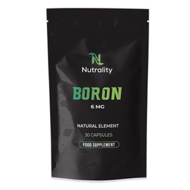 Nutrality Boron 6mg Supplement | Mineral Absorption | 30 Vegan Capsules