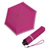 Knirps Children's Pocket Umbrella Rookie Reflective with Reflective Border Flamingo