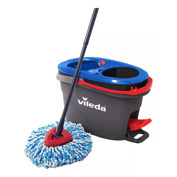 Vileda Trapeador de Microfibra Cubeta con Pedal Vileda Rinse Clean