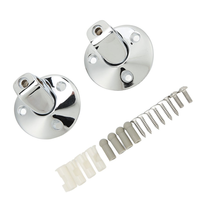 Car Sun Visor Support Brackets with Screw Bushing Chrome Plating