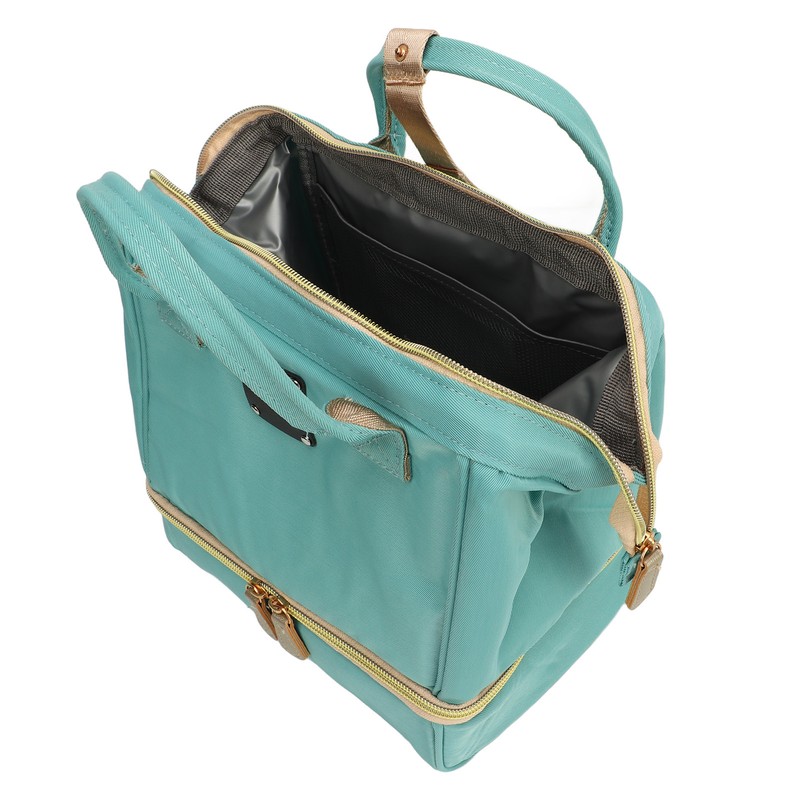 Double Layer Breastmilk Backpack Nylon and PEVA Smooth Zipper 11L