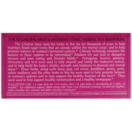 Triple Leaf Tea, Sugar Balance, 20 Tea Bags (Pack of 6)