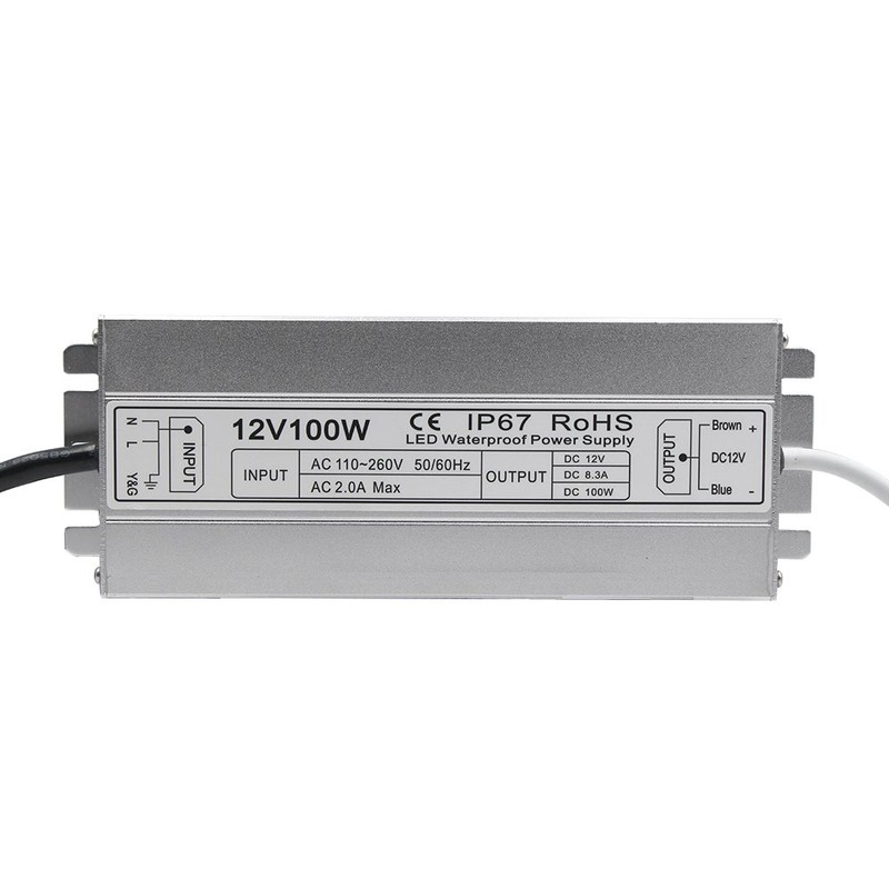 LED Driver Waterproof IP67 Power Supply 100W 12V DC 8.5a