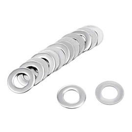 uxcell 200 Pcs 6.5mm x 12mm x 0.8mm 304 Stainless Steel Flat Washer for Screw Bolt