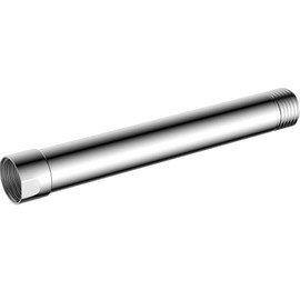 Hibbent All Metal 6 Inch Shower head Extension, Solid Brass Shower Arm Extension shower Head Extender, Water Outlet Lowers Existing Shower Head Shower Pipe Extension, Chrome Finish