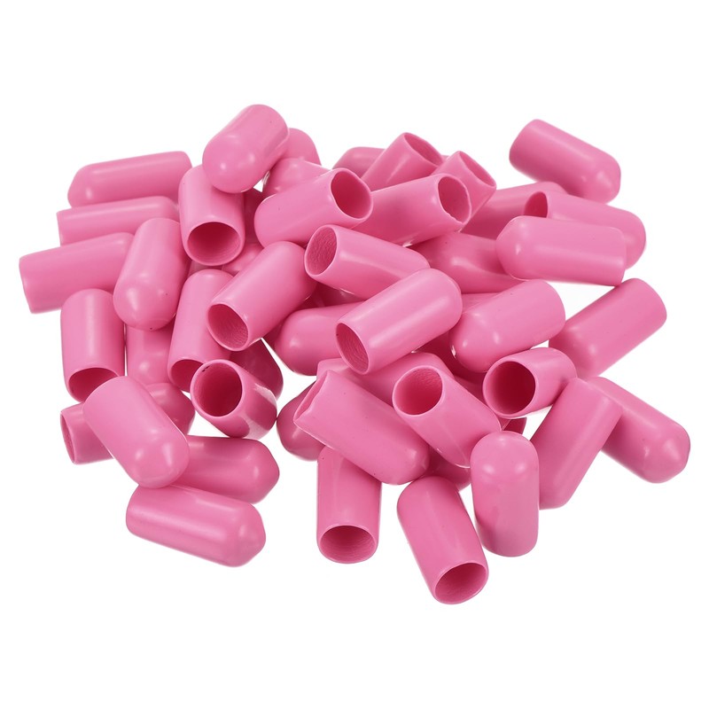 sourcing map 100pcs Rubber End Caps 7mm ID Vinyl PVC