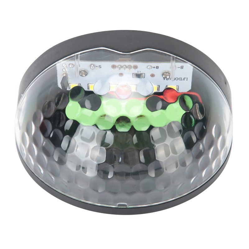4Pcs Outdoor Waterproof Semicircle 6LED Solar Power Wall Lamp Black