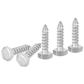 DTGN 1/4" x 1" Hex Lag Bolts - 20 Pack - for Woodworking, Furniture - 304 Stainless Steel Full Thread Hexagon Head Lag Screws for Wood - Silver