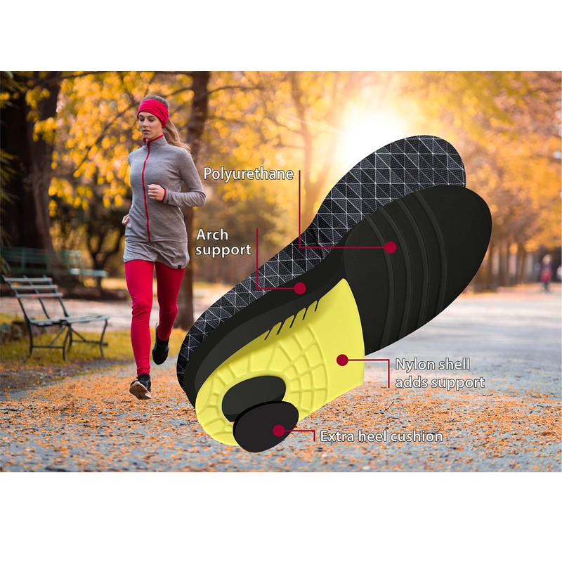 JobSite Power Tuff Anti-Fatigue Support Work Orthotic Insoles - Small