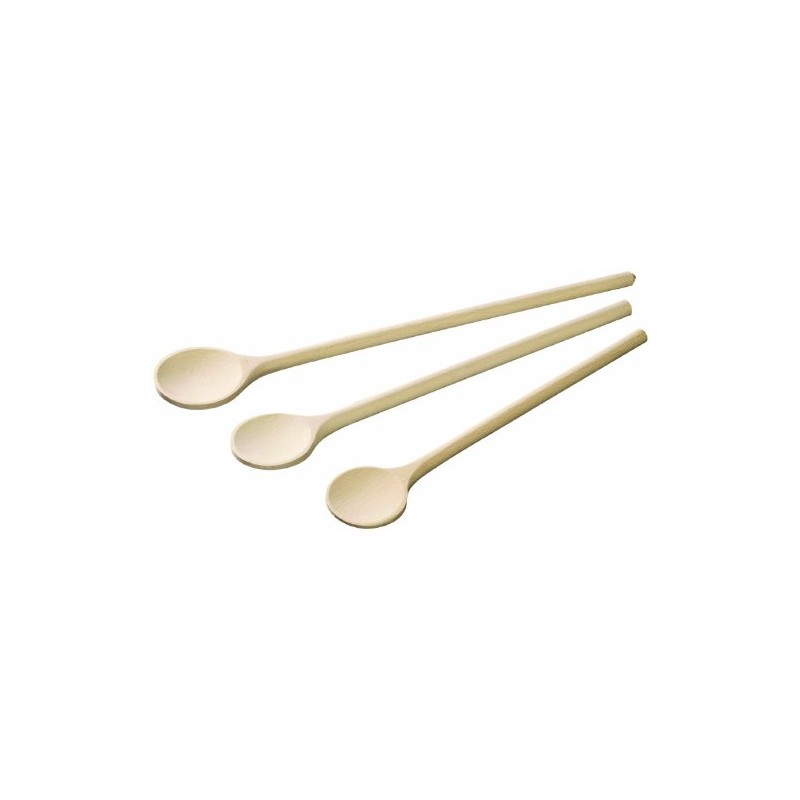 NEUSTANLO Wooden Cooking Spoons Set of 3 30 cm, 25.5