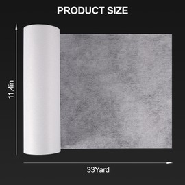 Fusible Interfacing 11.4 Inch x 33 Yard Fusible Interfacing Light Weight for Sewing, Quilting, Crafts, Bags Polyester Non-Woven Interfacing