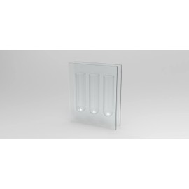 Clear Triple Floral Bud Vase - Elegant Glass vase Filler for Wedding Centerpiece Flowers 10" L x 2" W x 12" H