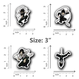 Alexiss MHA Shota Aizawa Eraser Head Cool Moments Pack 4Pcs MHA Sticker for Watter Bottles, Phone, Laptop, Skateboard, Car, Colorful Sticker, Pack 4 Pcs Size 3 inch