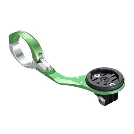 Cestbon Bike Out Front Combo Mount for Garmin Edge Wahoo Elemnt&Bolt,Mini Bryton Rider Stages Dash Handlebar Universal Computer Mount for Gopro, Bicycle Light(Green Sliver)
