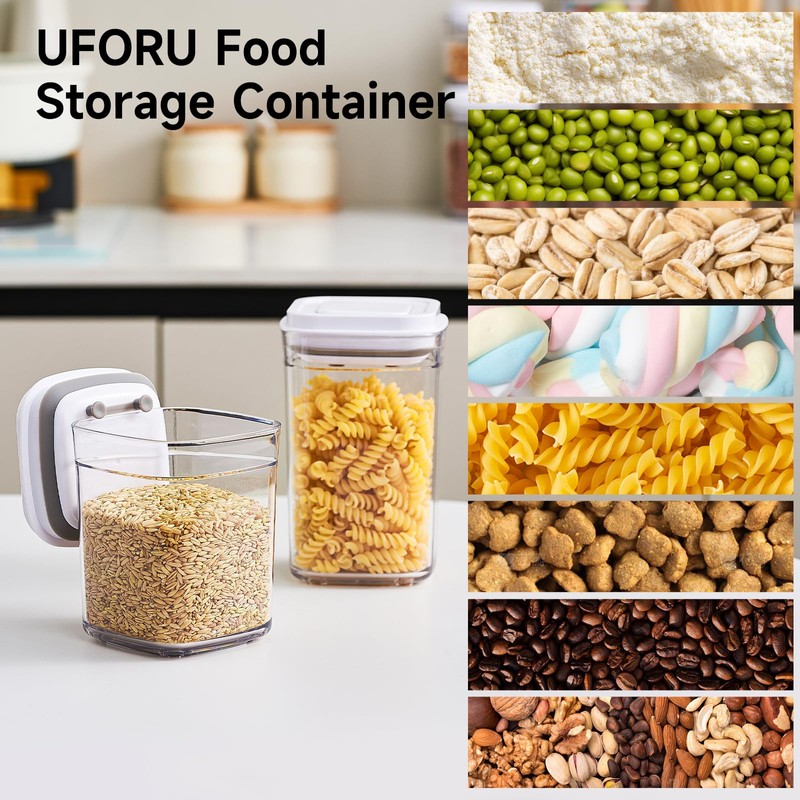 UFORU Pop Top Food Storage Container Set | 6Pcs Airtight