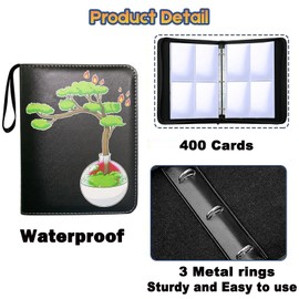 Card Binder 400 Pockets Trading Card Binder with Sleeve Card Holder Card Ablums